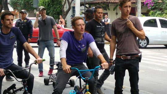 Coldplay on bikes