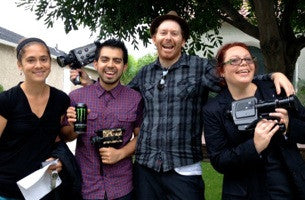Group holding Super 8 Cameras