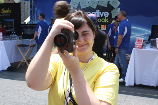Lady using Pro8 camera